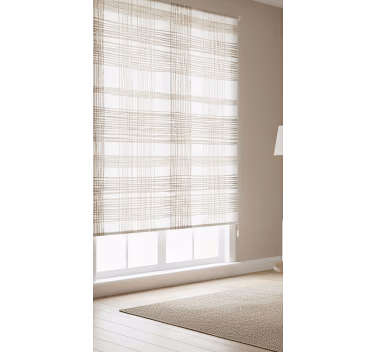 Beige blind with thin jute beige design - TenStickers