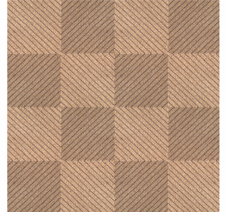 Beige blind with brown jute squares pattern - TenStickers
