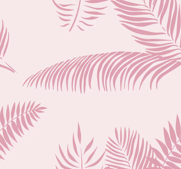 Pink blind with large palm leaves - TenStickers