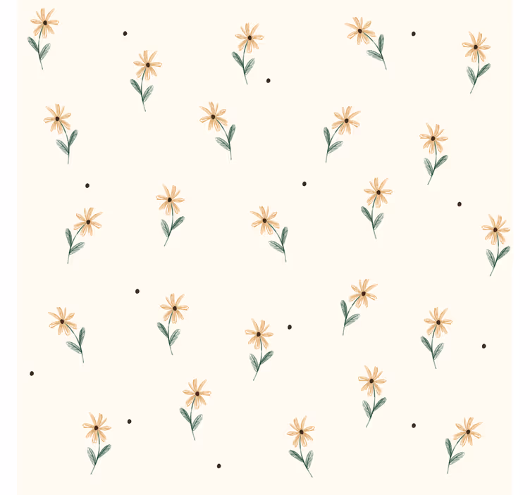 Pink blind with yellow daisies design - TenStickers