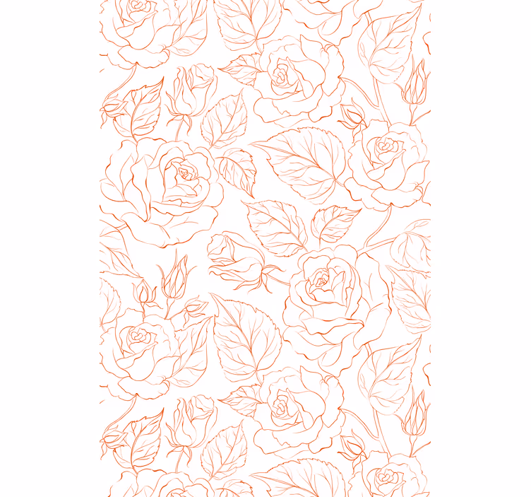 Pink blind with delicate rose patterns - TenStickers