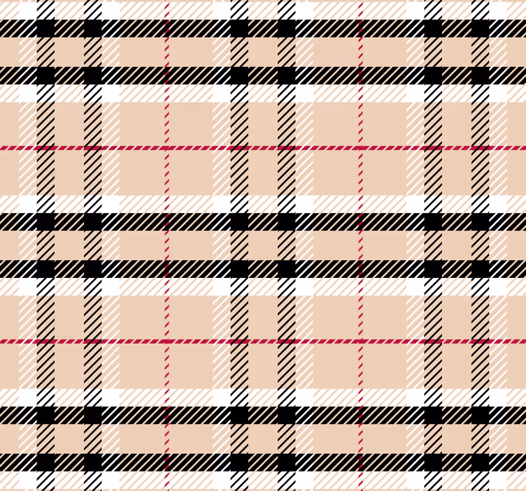Pink blind in burberry tartan pattern - TenStickers