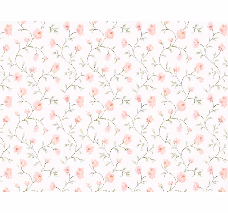 Pink blind with botanical pink blossom design - TenStickers