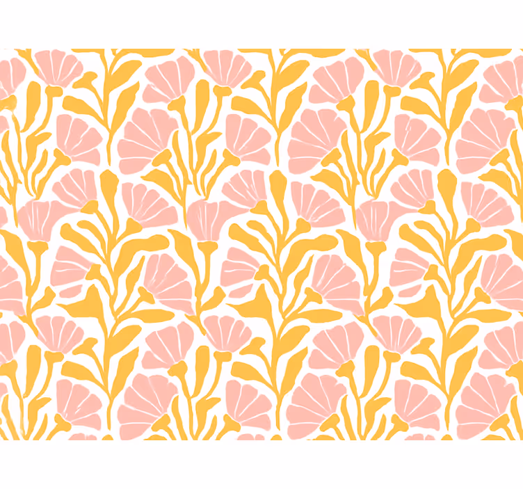 Pink blind with contemporary floral design - TenStickers