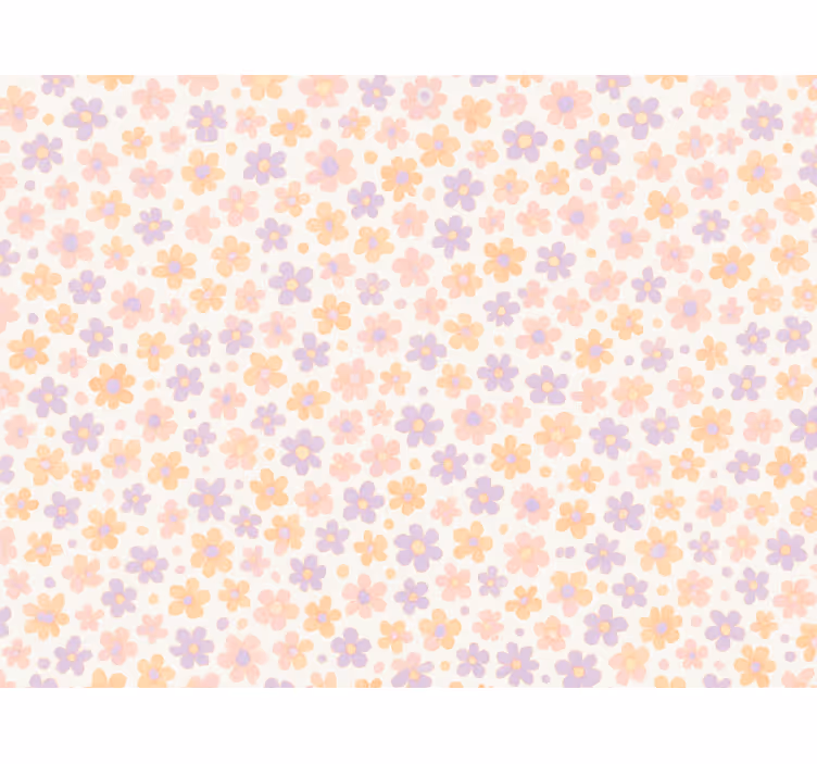 Pink blind with small pastel flowers - TenStickers
