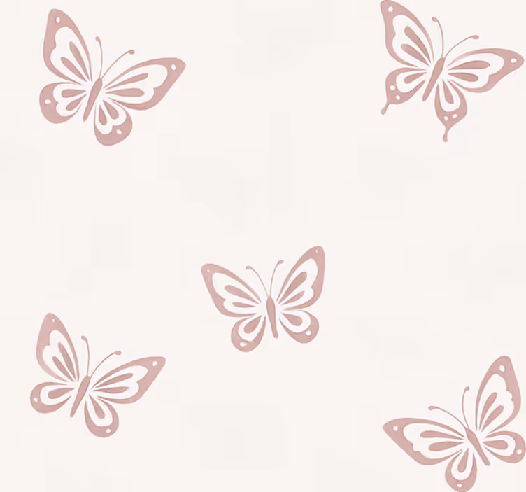 Pink blind whimsical flutter butterfly - TenStickers