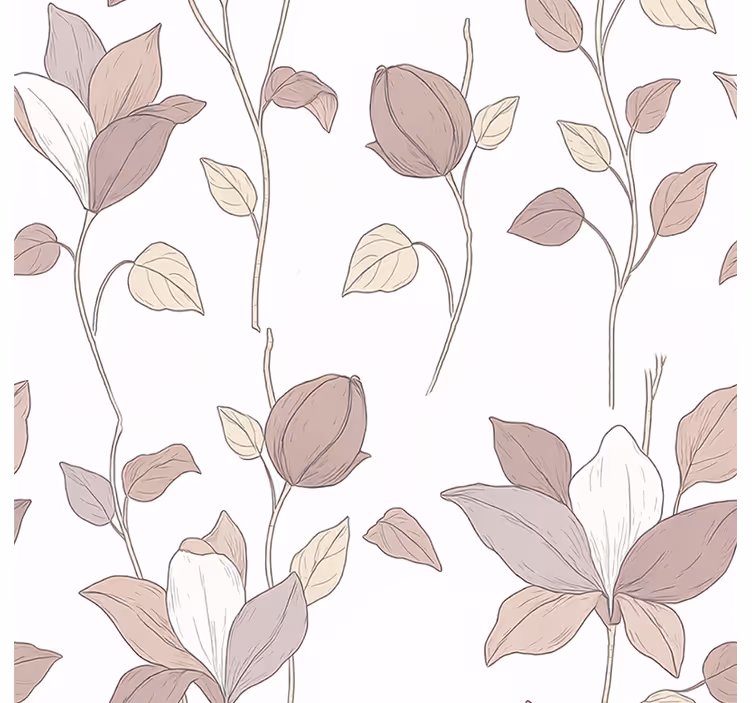 Pink blind with floral design - TenStickers