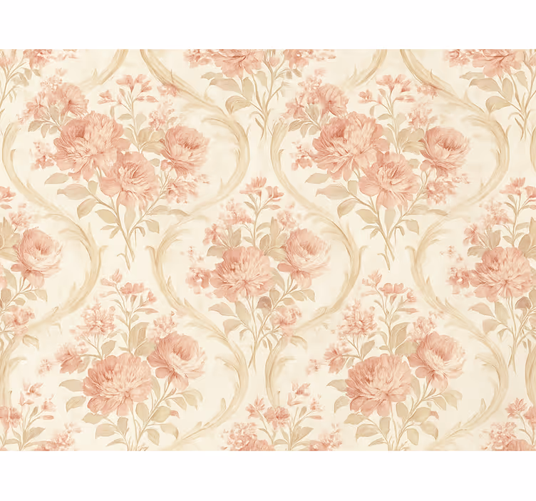 Pink blind vintage light washed floral design - TenStickers