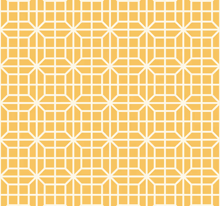 Yellow blind with geometric design - TenStickers