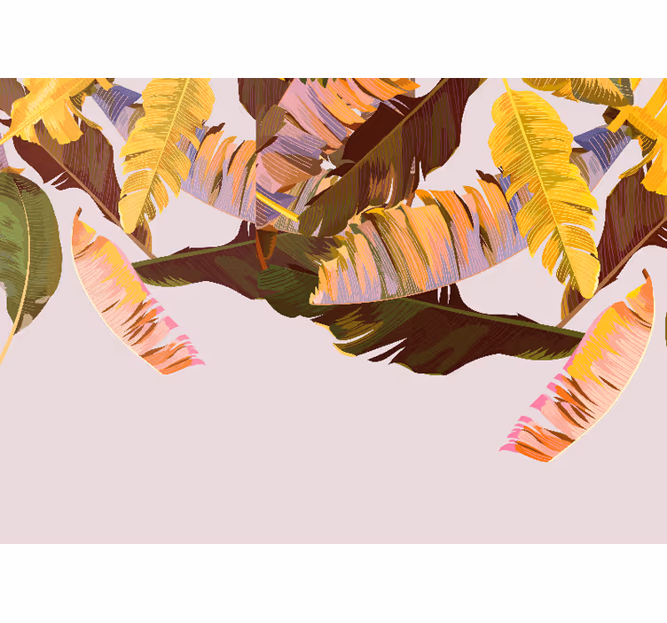 Kitchen blind exotic banana leaves design - TenStickers