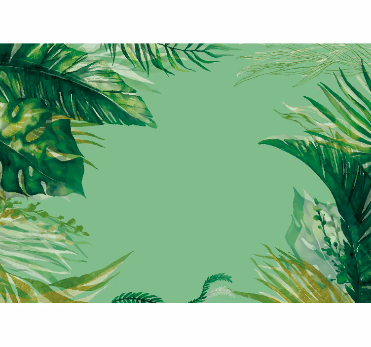 Kitchen blind with hand painted banana leaves - TenStickers