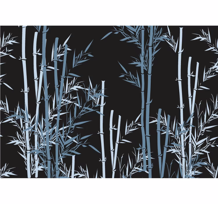 Kitchen blind with bamboo leaves design - TenStickers