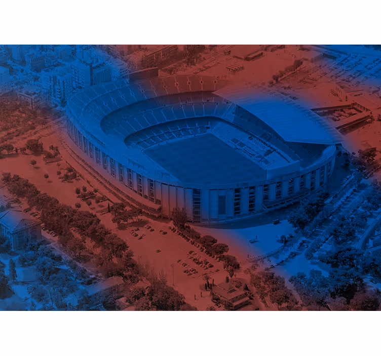 Kitchen blind barcelona camp nou 3d mural - TenStickers