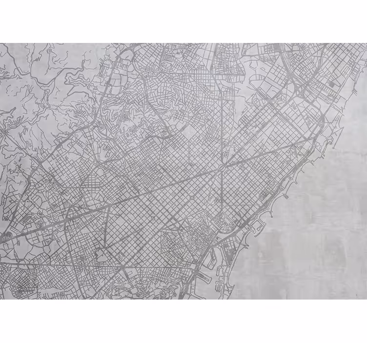 Kitchen blind city map of barcelona - TenStickers