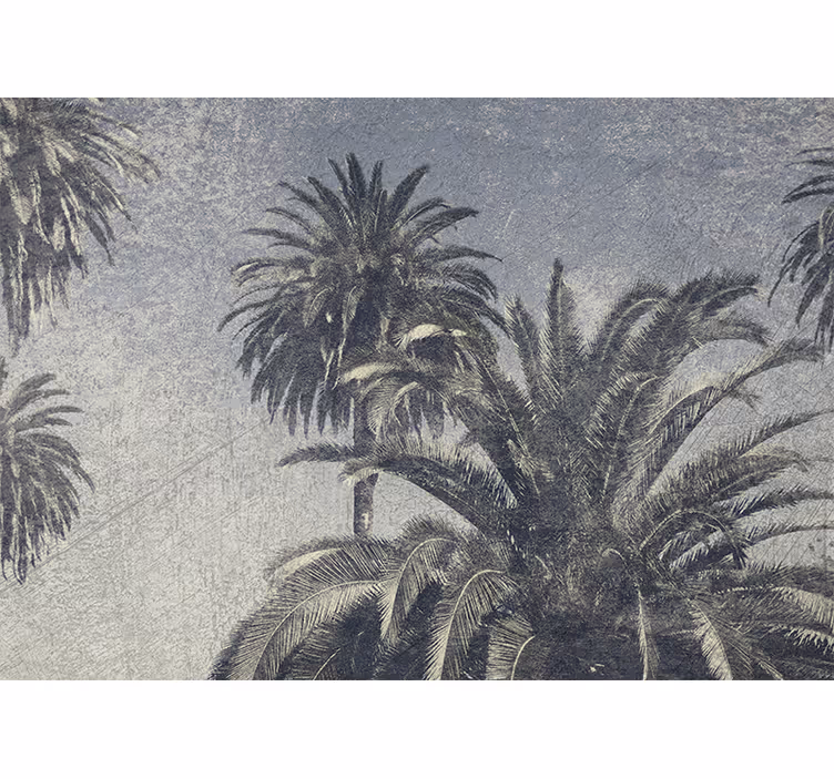 Kitchen blind with gray palm tree design - TenStickers
