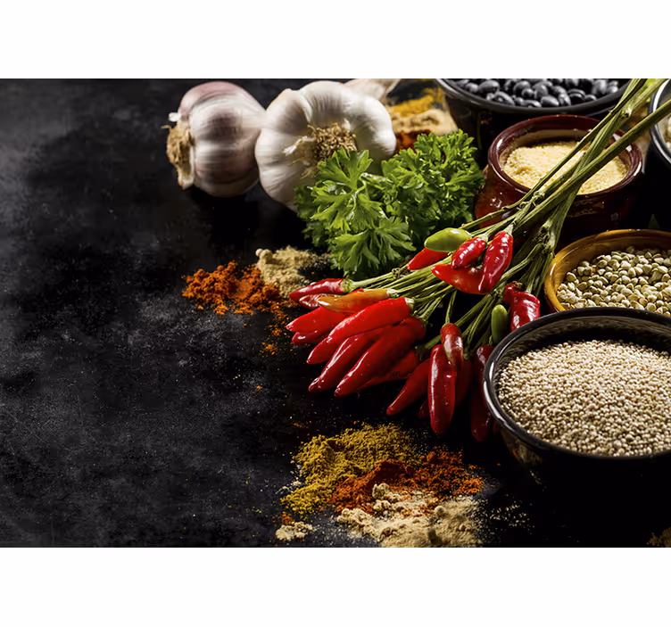 Kitchen blind for cooking with spices - TenStickers