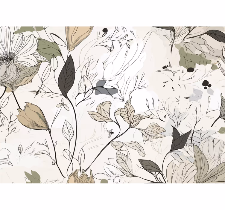 Kitchen blind with floral design - TenStickers