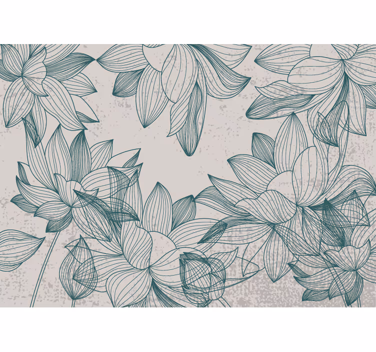 Kitchen blind with floral silhouettes - TenStickers
