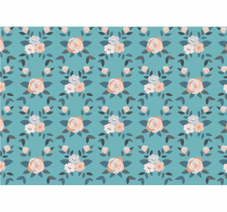 Kitchen blind with pastel multicolor roses - TenStickers