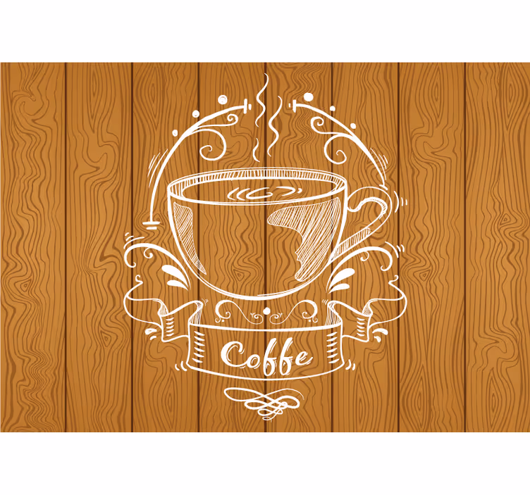 Kitchen blind with coffee wood panels - TenStickers