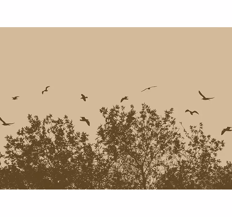 Kitchen blind spring flowers and birds design - TenStickers