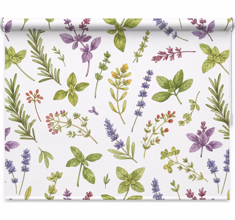 Colorful herbs kitchen blind - TenStickers