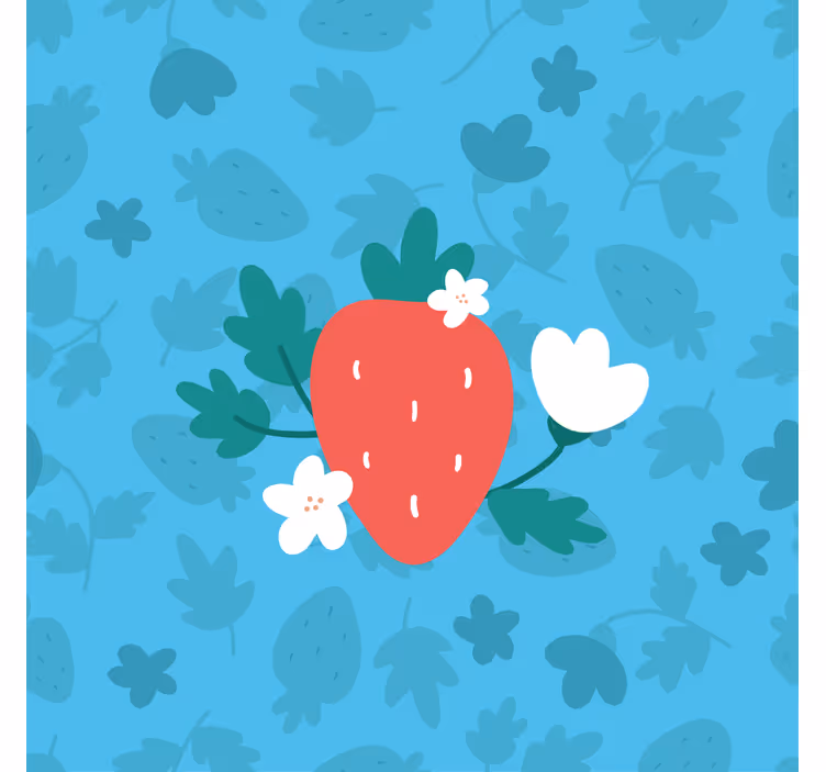 Colorful fruits and flower pattern kitchen blind - TenStickers