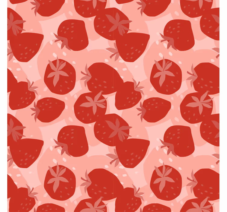 Kitchen blind with abstract seamless red strawberries - TenStickers