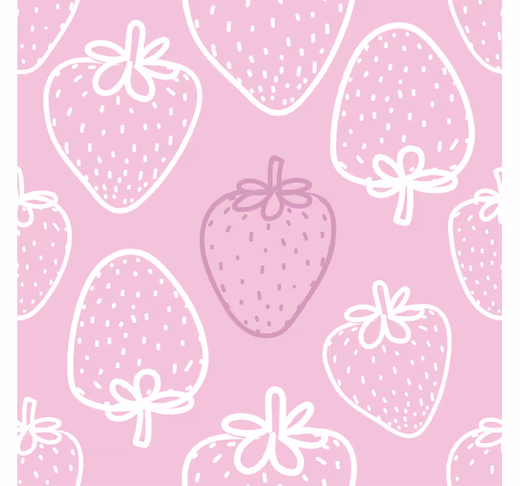 Kitchen blind seamless pink strawberry pattern - TenStickers