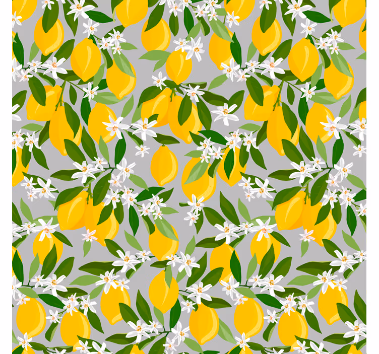 Lemon tree pattern kitchen blind - TenStickers