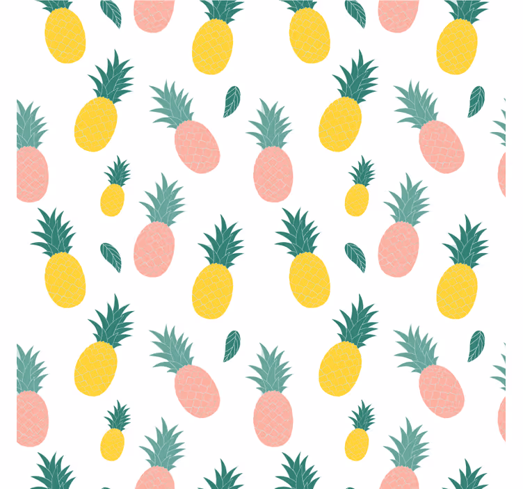 Kitchen blind with pineapple pattern fruit design - TenStickers