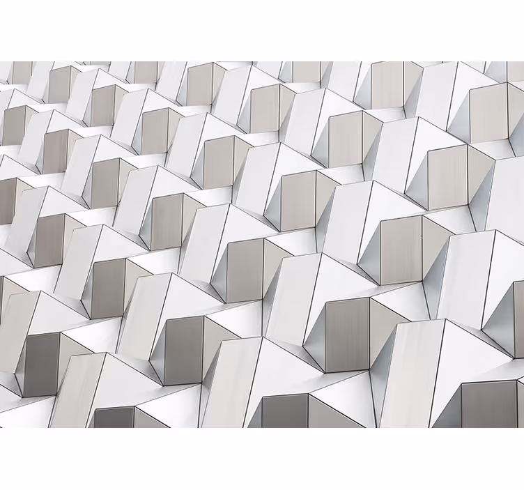 White blind with 3d pattern in grey - TenStickers