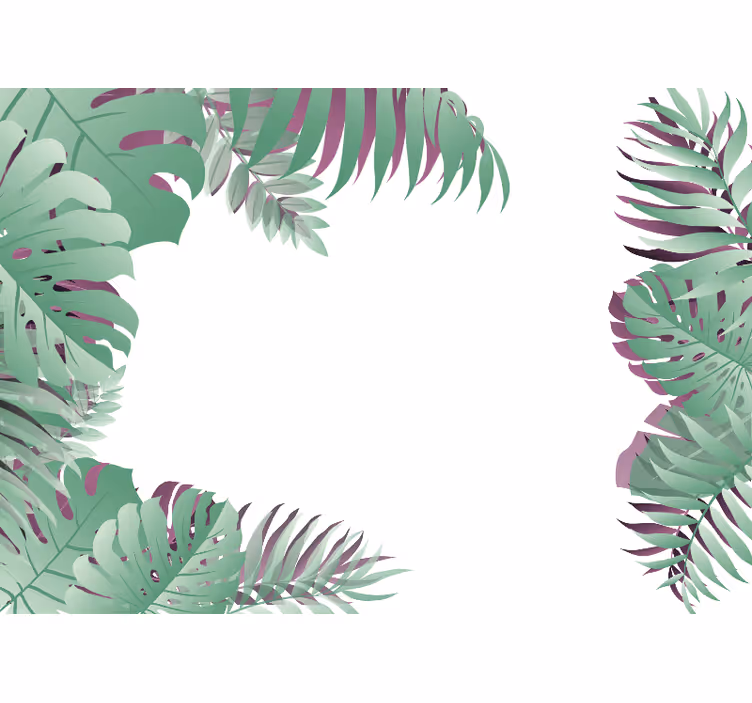 White blind retro tropical rainforest design - TenStickers