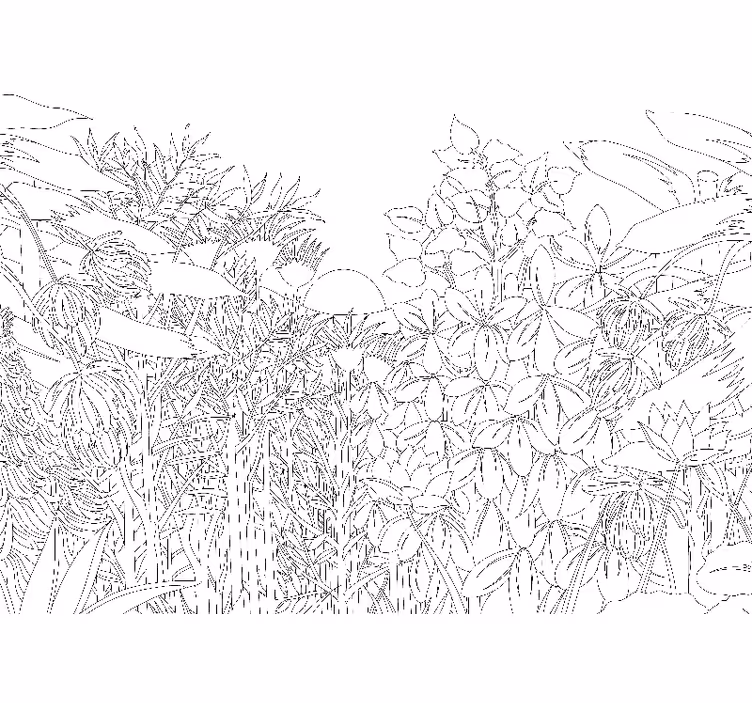 White blind tropical jungle design - TenStickers