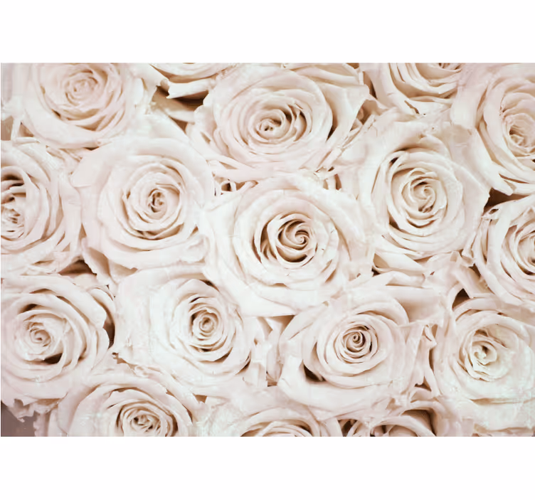 White blind with elegant pink flower design - TenStickers
