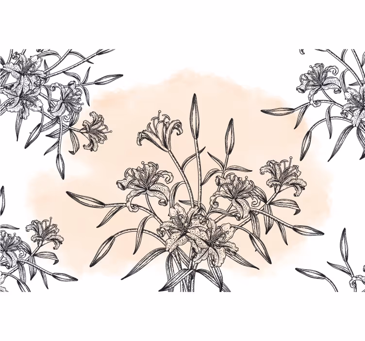 White blind lilac mural wallpaper - TenStickers