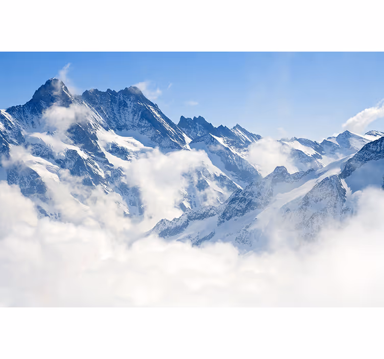 White blind alpine landscape - TenStickers