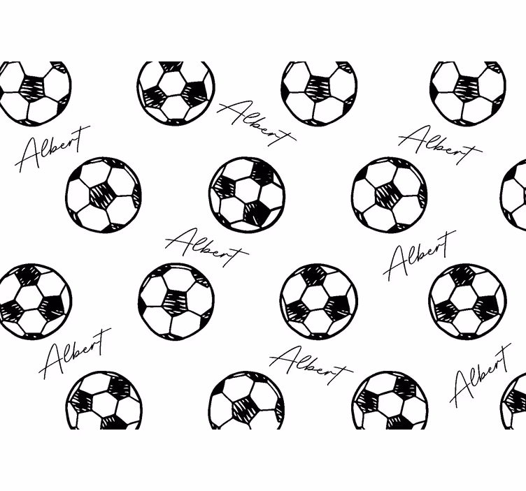White blind personalized football - TenStickers
