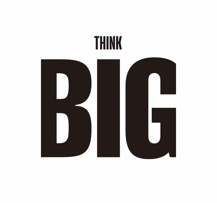 Living room blind think big - TenStickers