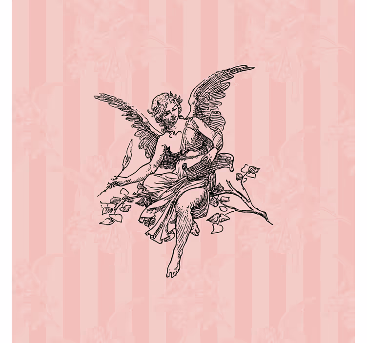 Living room blind toile de jouy pattern design - TenStickers