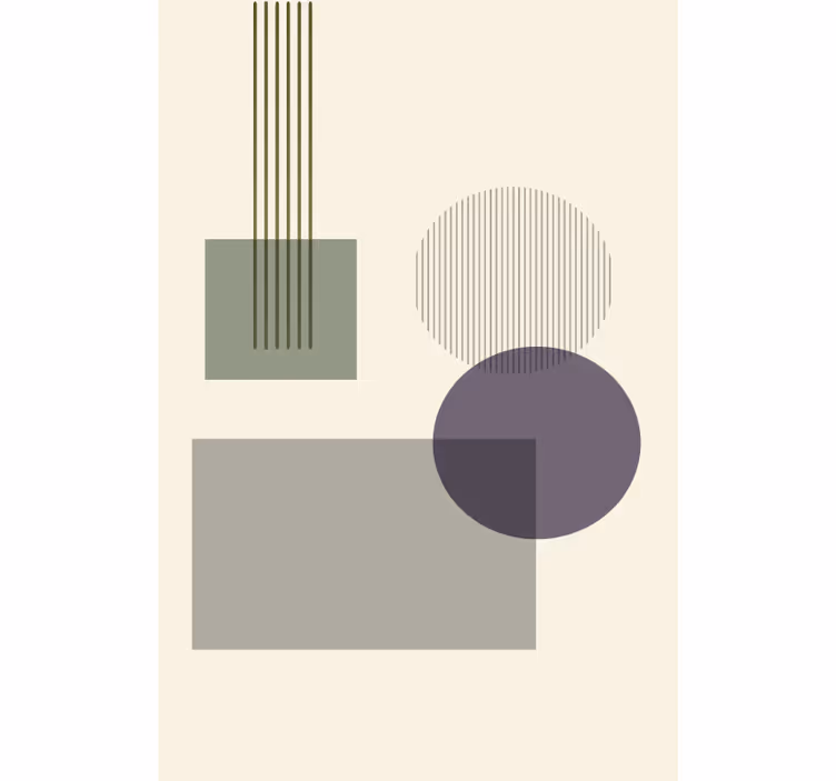Living room blind in soft geometric shapes - TenStickers