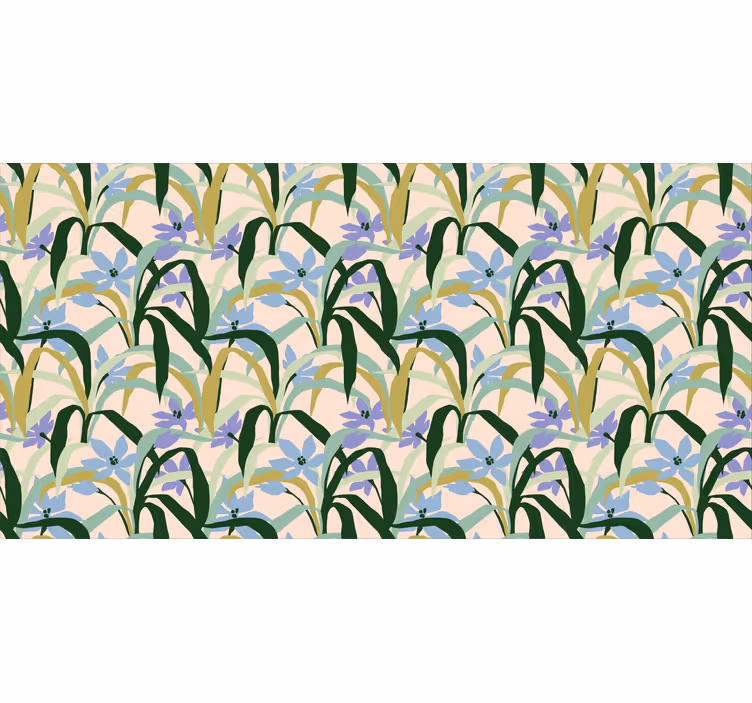 Living room blind colorful abstract leaf pattern - TenStickers