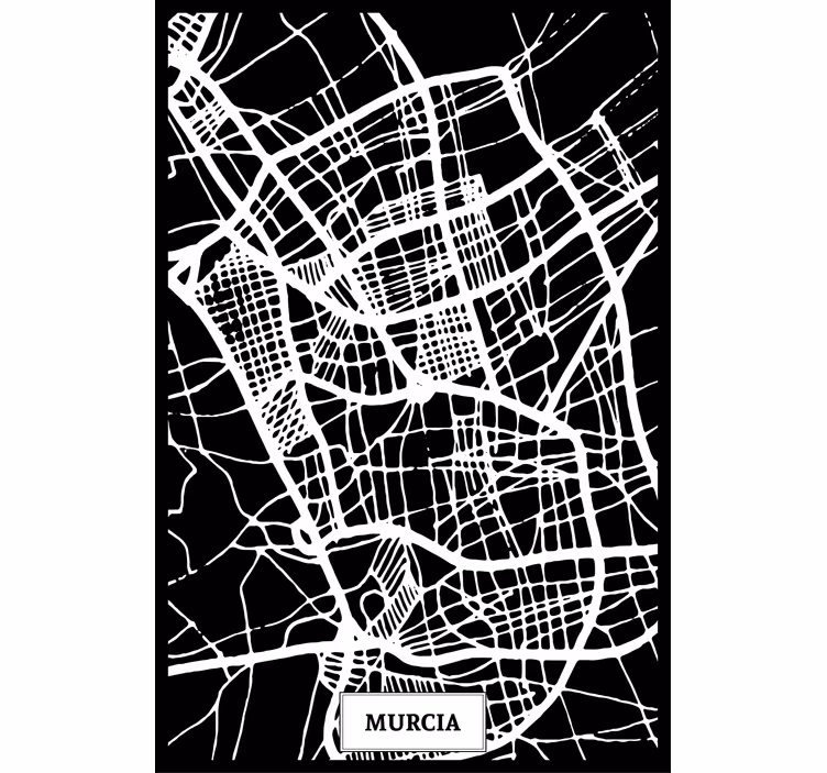 Living room blind topographic map murcia - TenStickers