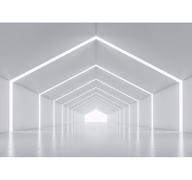 White blind with 3d tunnel effect - TenStickers