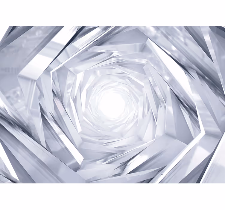 White blind abstract geometric passage - TenStickers