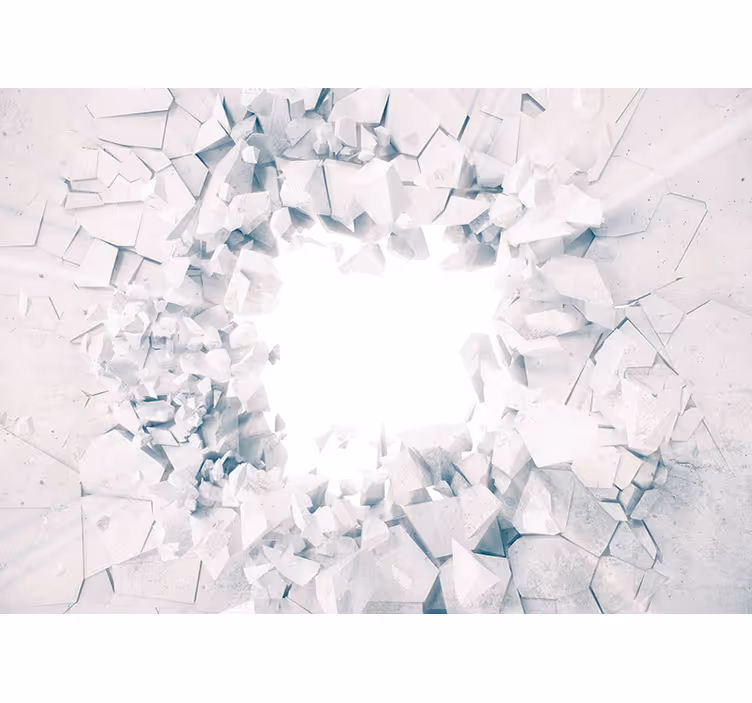 White blind with bursting geometric shapes - TenStickers