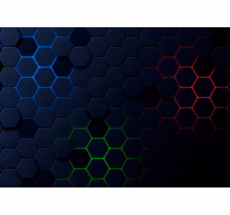 Black blind with dark hexagonal 3d effect - TenStickers