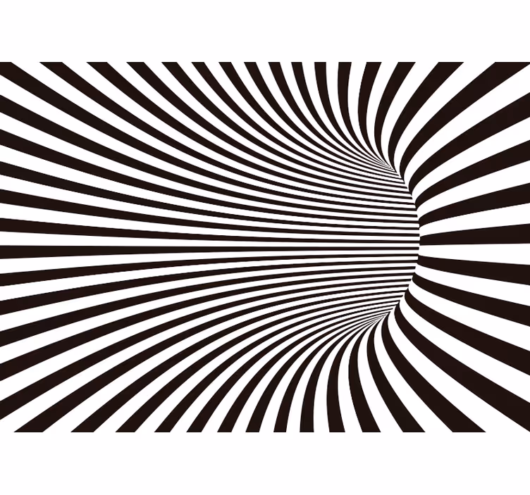 Black blind with 3d curved tunnel design - TenStickers