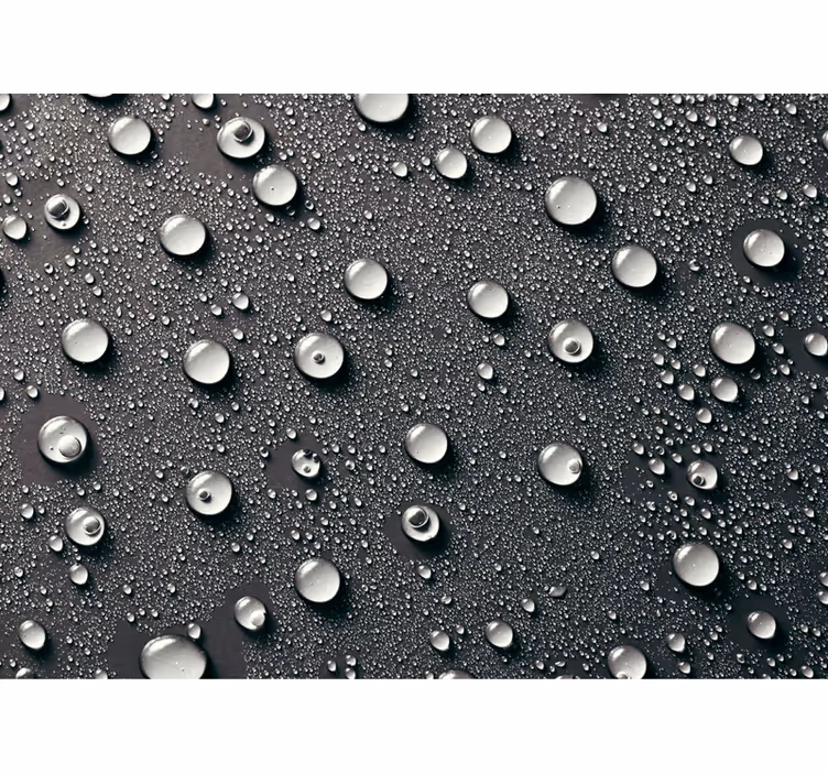 Black blind wall mural gray bathroom background with bubbles - TenStickers