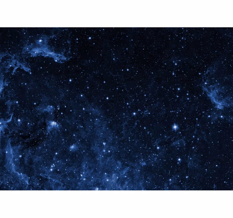 Black blind wall mural galaxy bedroom constellations - TenStickers
